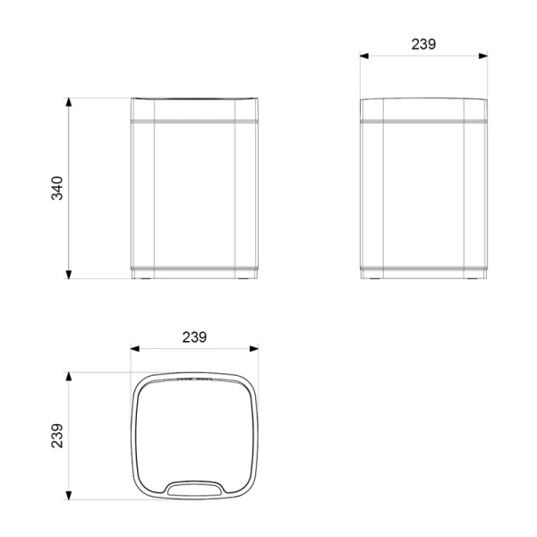 Мусорное ведро Timo Petruma черное матовое - фото 2