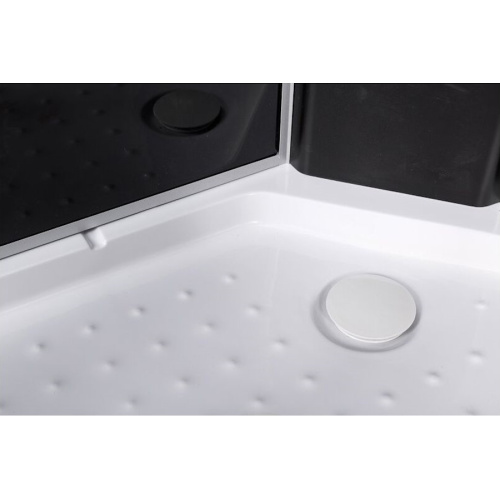 Душевая кабина Deto L 90x90 см c тропическим душем, стеклянные, рифленые, узорчатые - фото 7