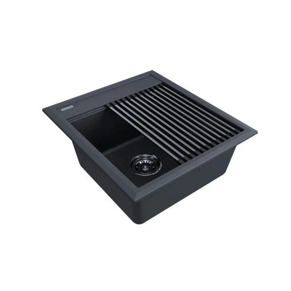 Мойка для кухни Paulmark Stepia 46 см антрацит, прямоугольной формы - фото 4