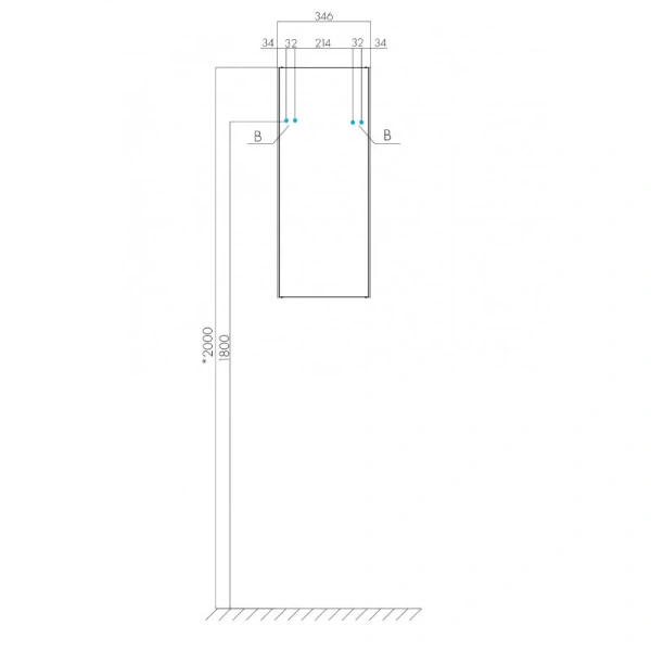 Шкаф подвесной Акватон Асти 34 см белый/ясень шимо, 35 см - фото 3