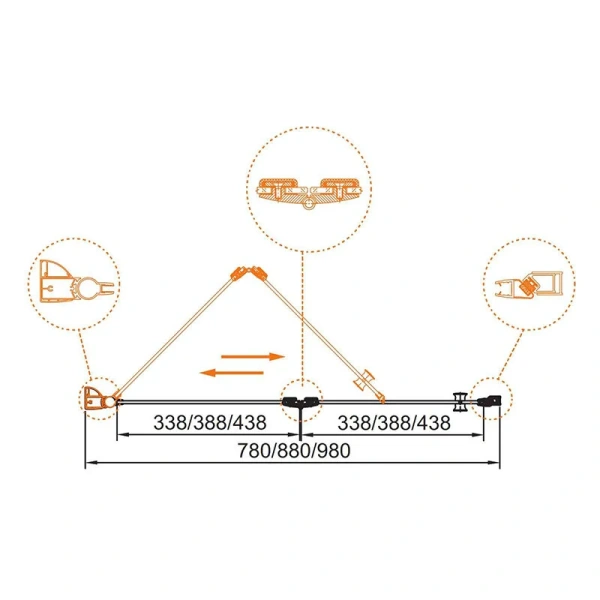 Душевая дверь в нишу Cezares Elena 90 см профиль хром - фото 2