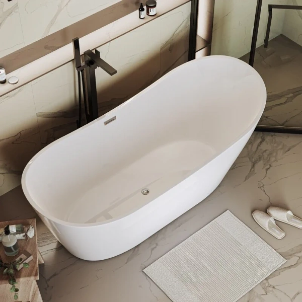 Ванна акриловая Grossman Galaxy, GR-2103, 180 x 77 см, отдельностоящая, белая, без гидромассажа - фото 6