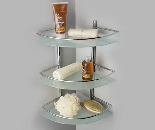 Полочка для ванной WasserKRAFT K-3 тройная, хром, бронза, другие - фото 3