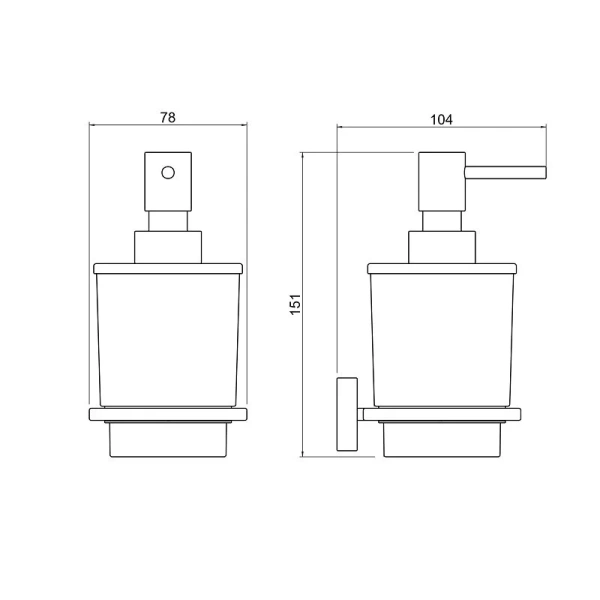 Дозатор для мыла Акватек Либра хром - фото 2