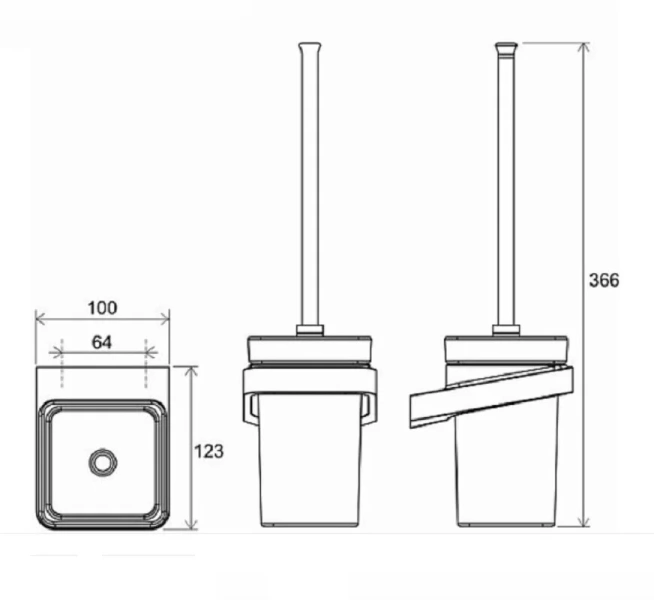 Ершик Ravak 10° матовый черный, современные, hi-tech - фото 2