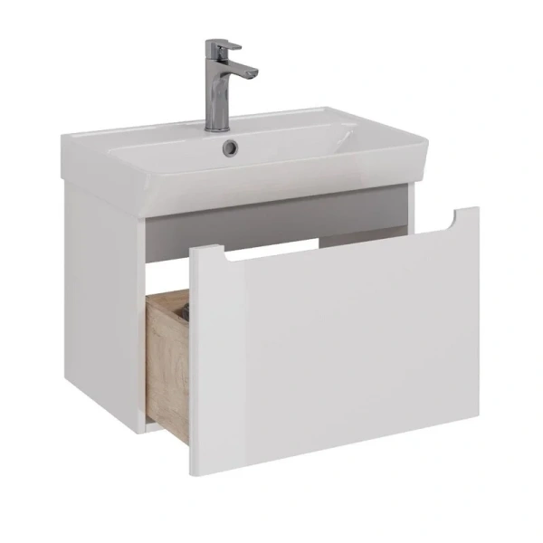 Тумба с раковиной подвесная Lemark Buno Mini LM05BM60T 60 см 1 ящик, моноблок - фото 5