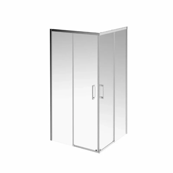 Душевой уголок Kerama Marazzi Vetro 100x100 см профиль хром стекло прозрачное - фото 1