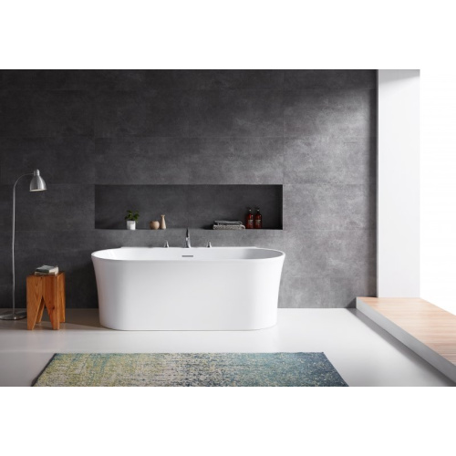 Ванна акриловая BelBagno 170х80 см пристенная белая - фото 2