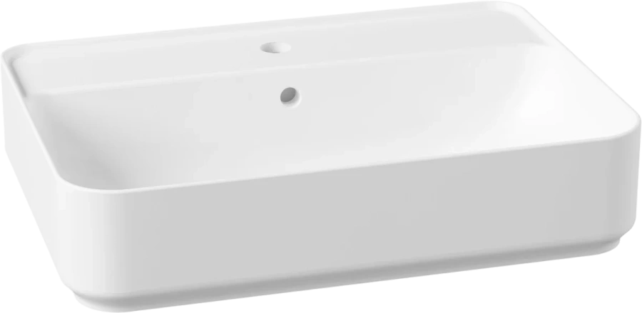 Раковина Lavinia Boho Bathroom Sink 60 см белая, в форме чаши, прямоугольной формы - фото 5