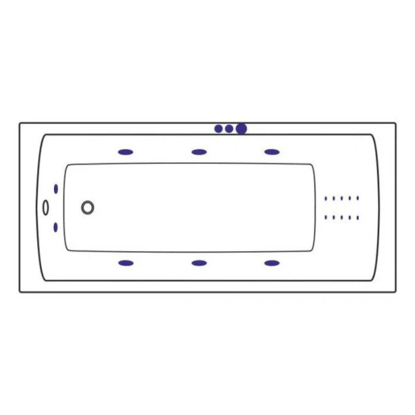 Ванна гидромассажная Excellent Aquaria Smart Nano 140 x 70 см, цвет белый/хром, WAEX.AQU14.SMARTNANO.CR - фото 3