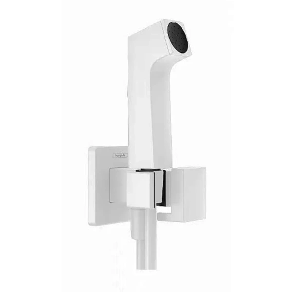 Гигиенический душ с держателем и шлангом Hansgrohe Bidette матовый белый - фото 1