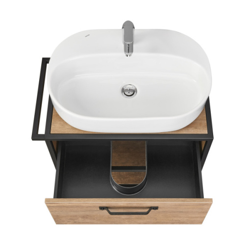 Тумба под раковину подвесная Акватон Лофт Фабрик 65 см дуб кантри, 65 см - фото 6