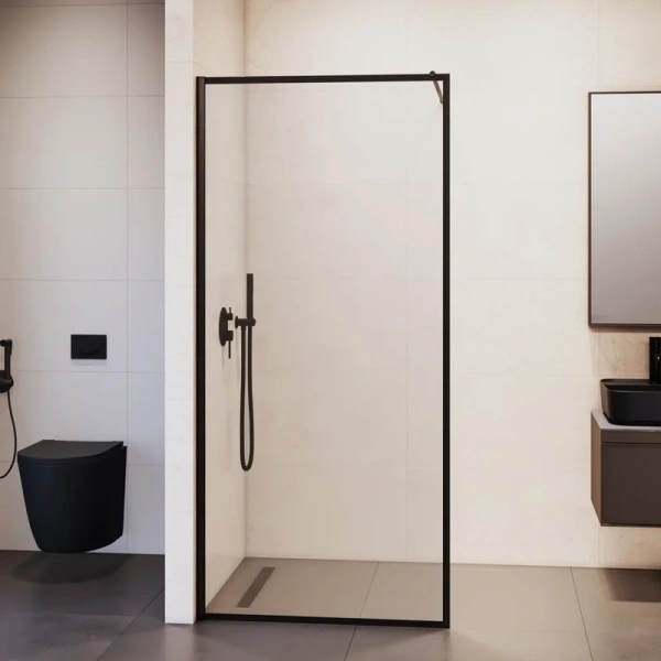 Душевая перегородка RGW Walk In WA-012B 100 см профиль черный - фото 4