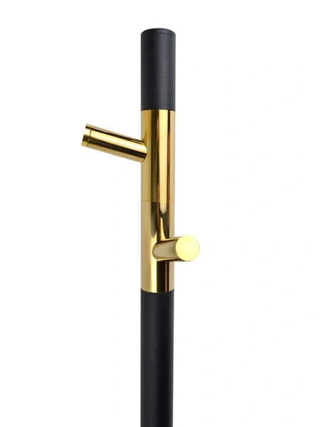 Полотенцесушитель электрический Vincea 137х13 матовый черный/золотой, вертикальные, узкие - фото 4