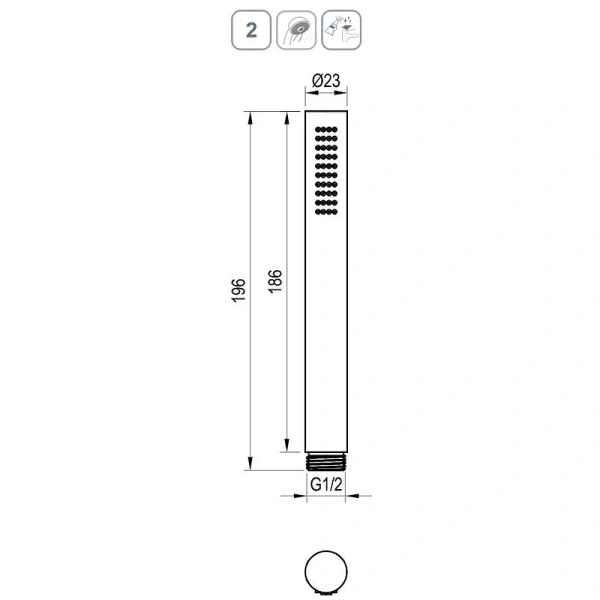 Лейка для душа Ravak X07P латунь - фото 2