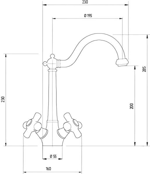 Смеситель для кухни Migliore Provance медь, медные, комбинированные - фото 4