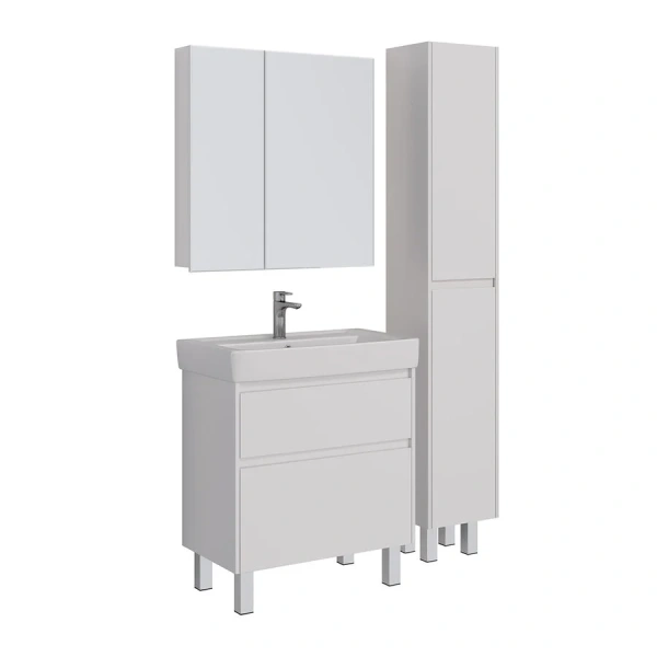 Зеркальный шкаф Lemark Universal 80 см 2-х дверный, навесные - фото 5