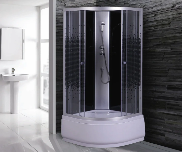 Душевая кабина Niagara Eco 90х90 см стекло мозаика, с высоким, глубоким поддоном, глубокий поддон - фото 3