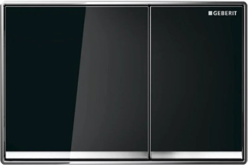 Клавиша смыва Geberit Omega 60 черная/хром глянец - фото 1