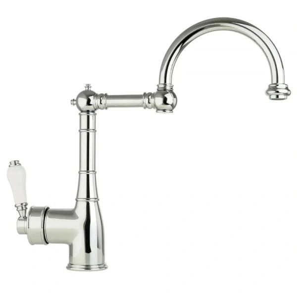 Смеситель для кухни Migliore Ermitage хром, классические, ретро, с элементами керамики, декорированные - фото 3