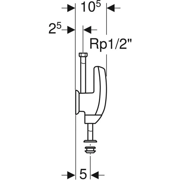 ИК наружный привод смыва для писсуара, подвод воды сверху, Geberit, в наличии index_1 - фото 4