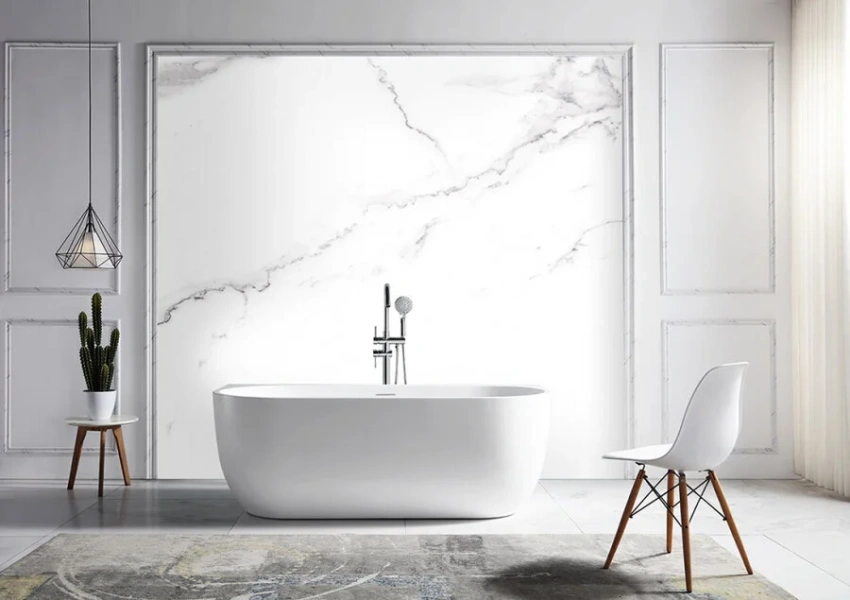 Акриловая ванна Abber 170х75 см приставная - фото 3