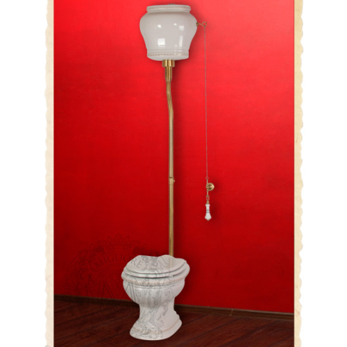 Унитаз напольный с высоким бачком Migliore Milady 2084 без декора - фото 2