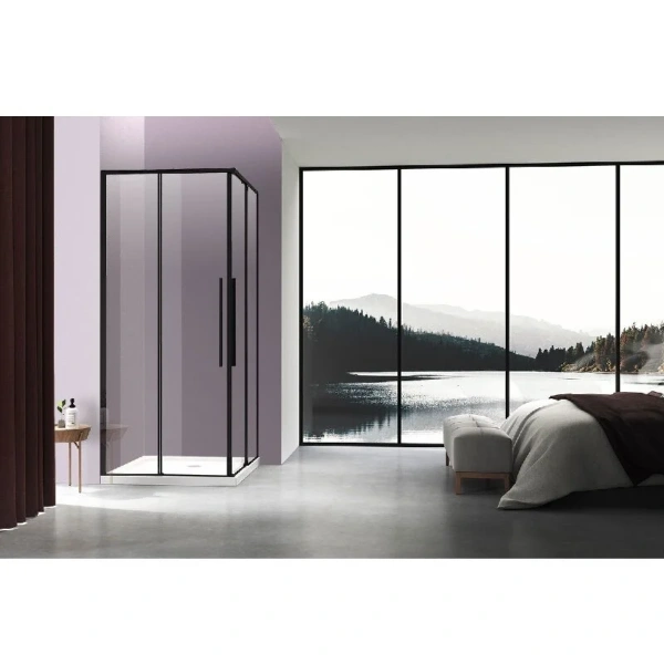 Душевой уголок Vincea Slim-N 100х90 см профиль черный, 100х90 - фото 5