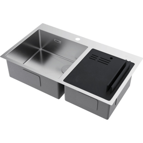 Мойка для кухни Omoikiri Akisame 86-2 Side IN 86 см нержавеющая сталь - фото 2