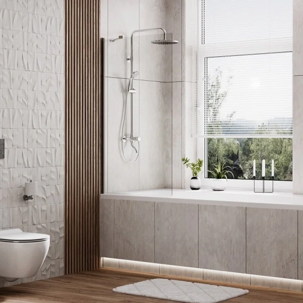 Шторка для ванны WasserKRAFT Berkel 80x140 см профиль хром, современные, hi-tech - фото 4