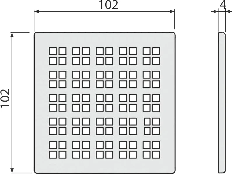 Решетка Alcaplast 10 см нержавеющая сталь - фото 2