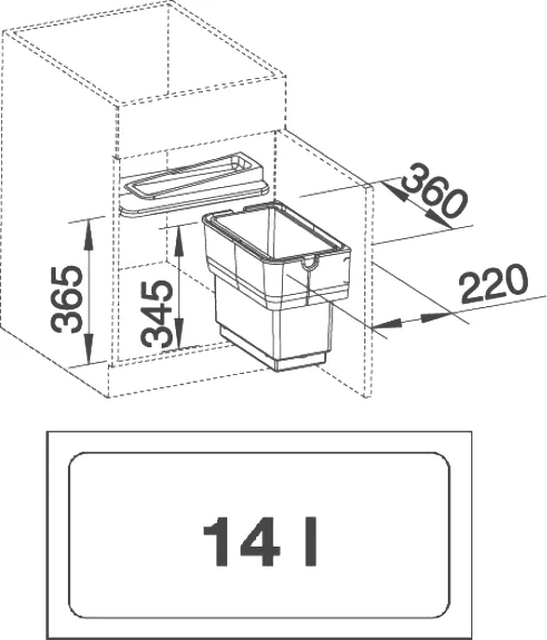 Мусорное ведро Blanco Singolo пластик - фото 3