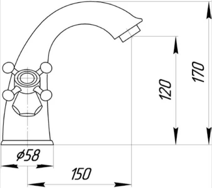 Смеситель для раковины Migliore Prestige золото, для раковины - фото 2