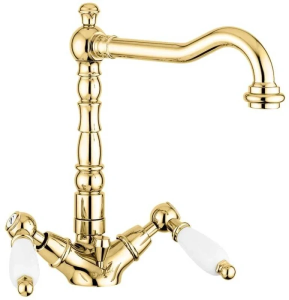 Смеситель для раковины, золото, Emmevi Deco Ceramic - фото 4