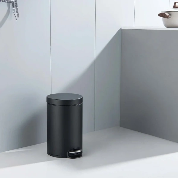 Мусорное ведро Акватек черное матовое - фото 4