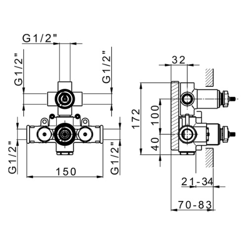 Встраиваемая часть Cisal Complementi с переключателем на 3 положения - фото 2