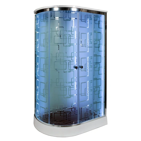 Душевая кабина Deto EM 120x80 см асимметричная, угловые, недорогие, для дачи, с гидромассажем, c тропическим душем, с вентиляцией, с крышей - фото 5