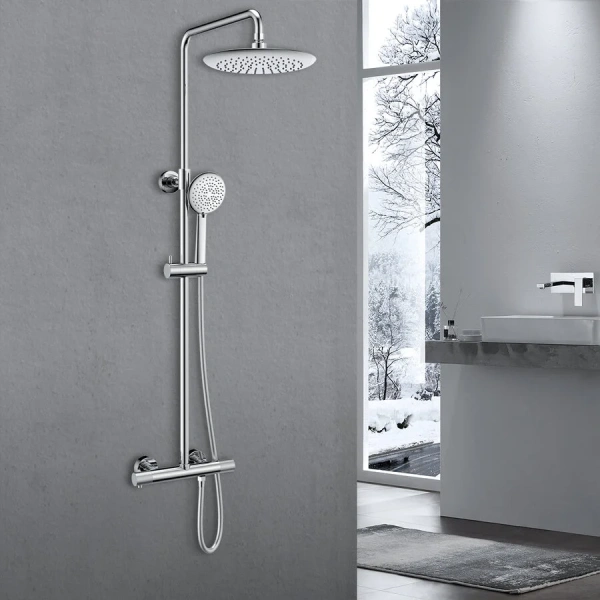 Душевая стойка Vincea Desire термостатическая, хром - фото 3