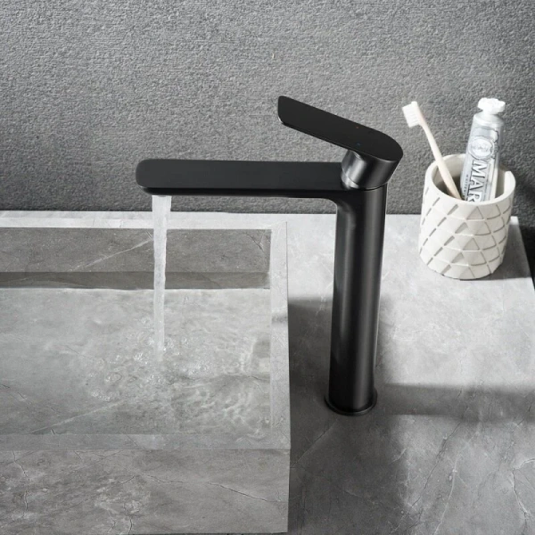 Смеситель для раковины Black&White Universe черный матовый, на столешницу - фото 6