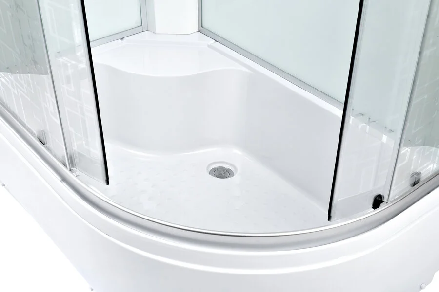 Душевая кабина Deto EM 120x80 см левая, стеклянные, матовые, узорчатые - фото 7