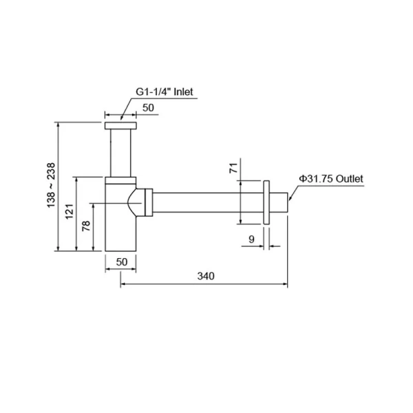 Сифон для раковины Акватек черный матовый - фото 2