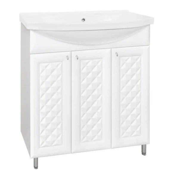 Тумба под раковину напольная Style Line Канна 86 см белая - фото 1