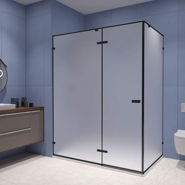 Душевой уголок RGW Stilvoll SV-040B 120x100 см профиль черный, стекло матовое - фото 1