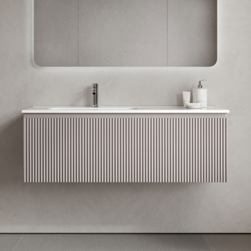 Тумба под раковину подвесная Sancos Snob R 1.0 120 см левая doha soft - фото 3