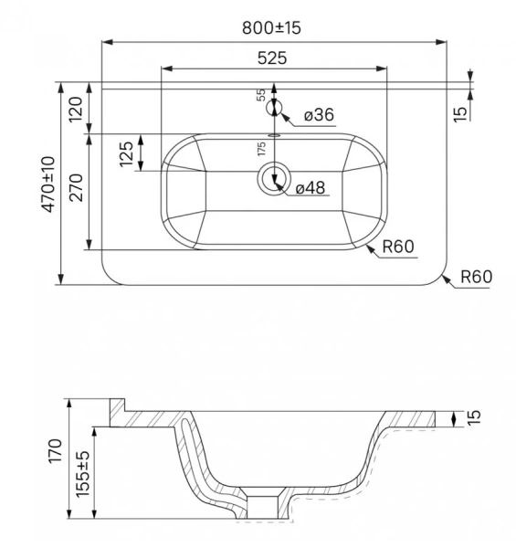 Тумба с раковиной напольная IDDIS Edifice EDI80WFi95K 80 см с доводчиками index_1 - фото 10