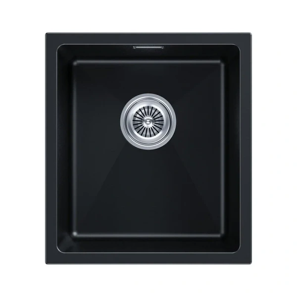 Мойка для кухни Paulmark Lumi 41 см черный металлик - фото 1
