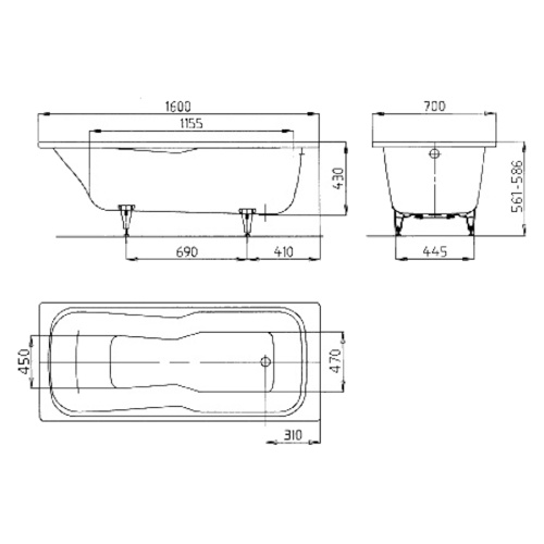 Ванна без специальных покрытий Kaldewei Ambiente, глубокие - фото 3