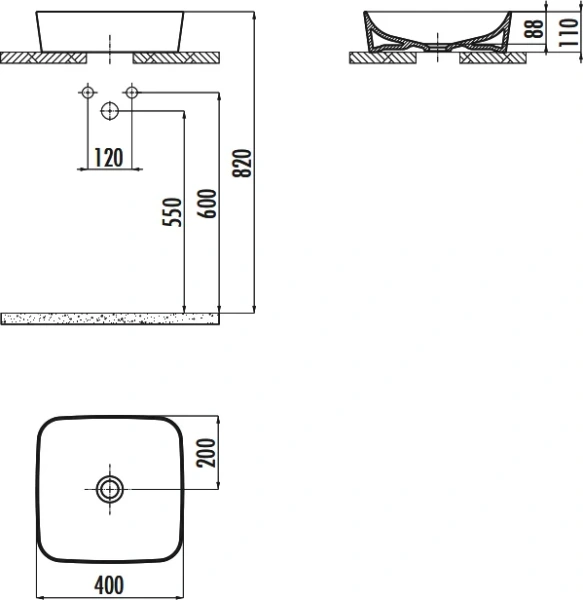 Раковина Creavit Ultra 40 см белая - фото 2