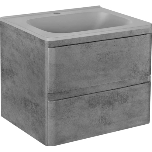 Тумба под раковину подвесная Vincea Vico 58,9 см Beton, комплект (набор) - фото 8