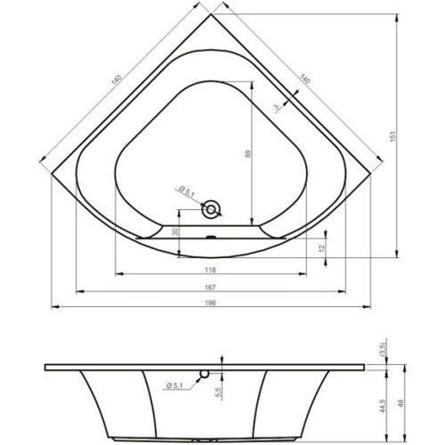 Схема, без гидромассажа, с ручками, маленькие - фото 5